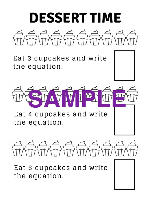 1st Grade Planets & Cupcakes Math Workbook! (6-pages)