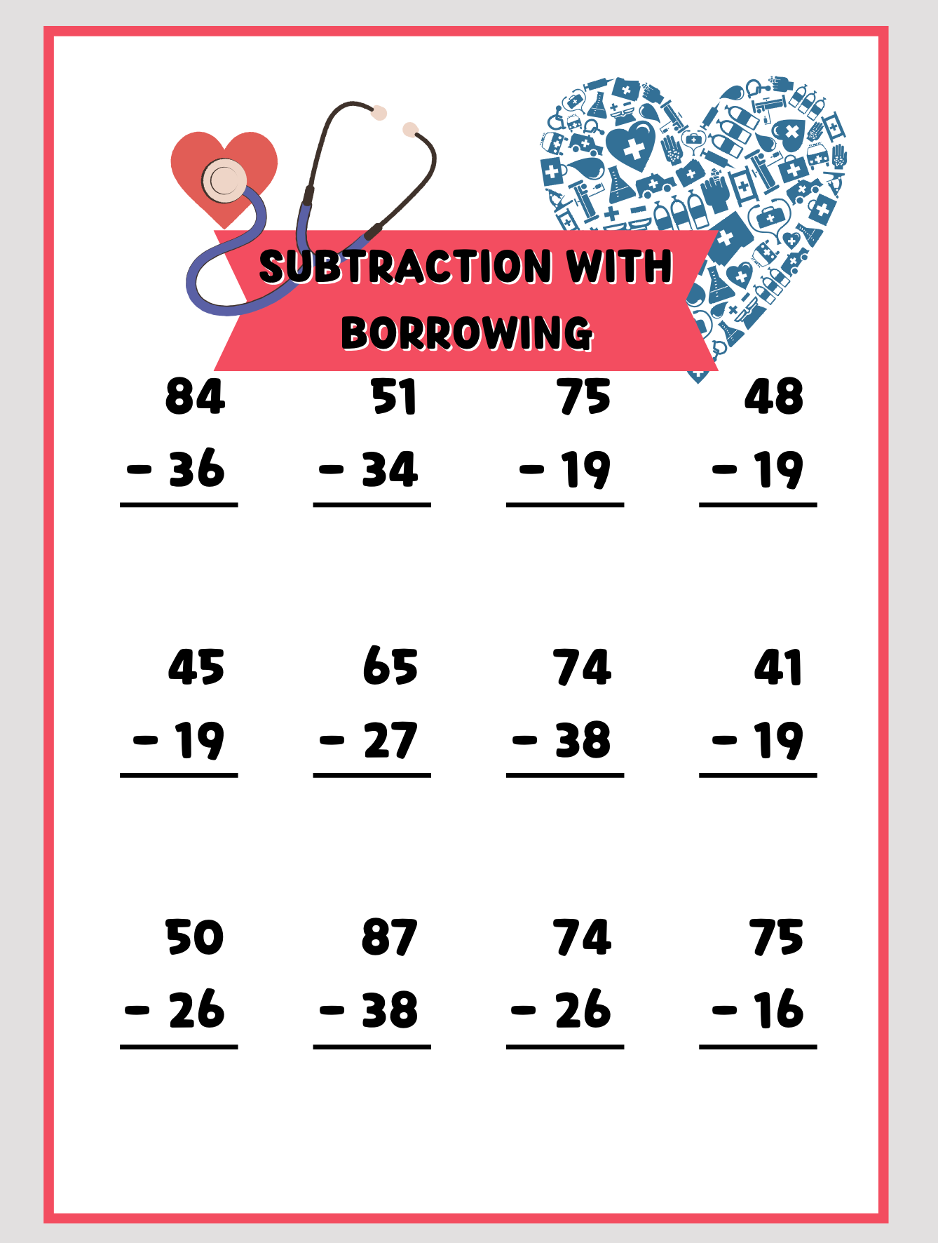 Medical Math Workbook (2nd-3rd Grade)