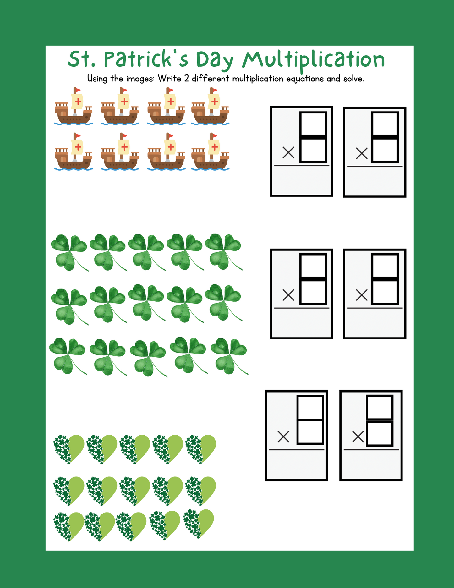 St. Patrick's Day Math Workbook