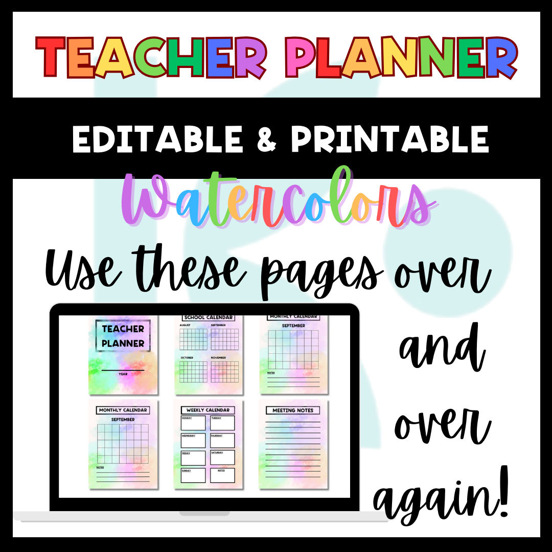 Digital Calendar and Teacher Planner: 200 pages!