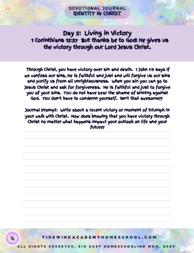 My Identity in Christ: 7-Day Teen Mini-Devotional
