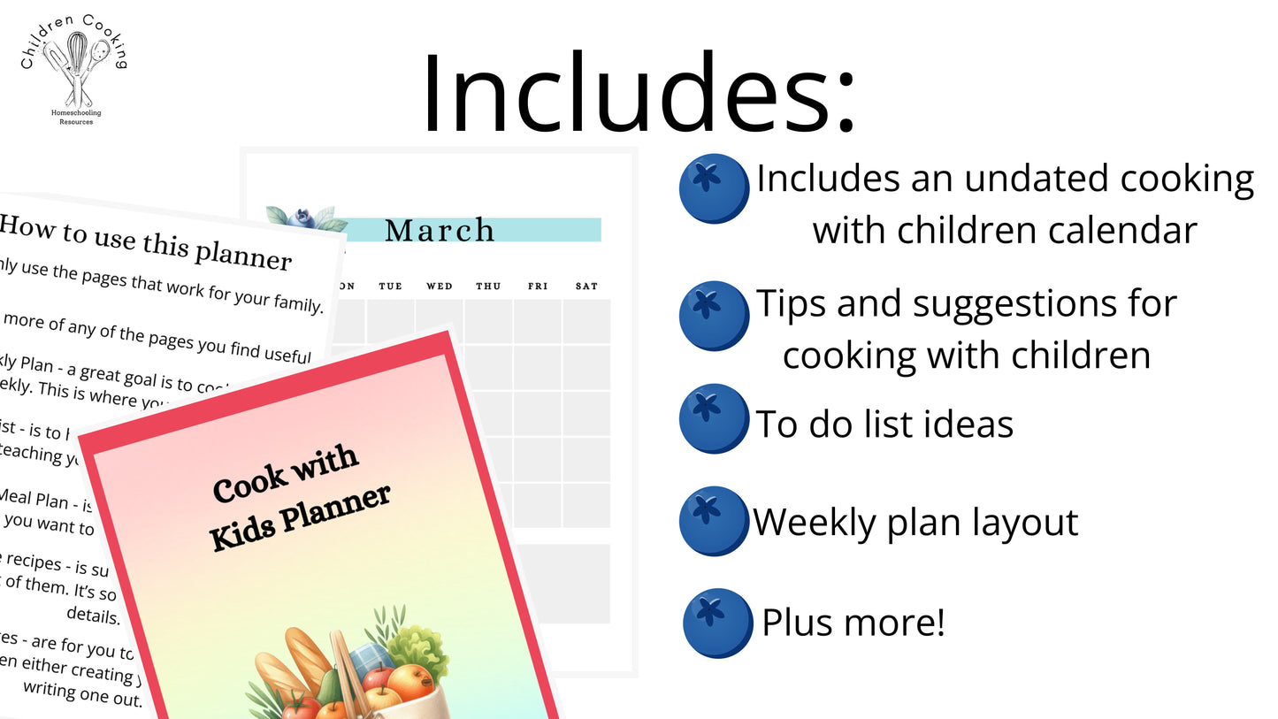 Cooking With Kids Planner