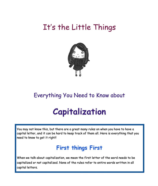 It's the Little Things: Everything Capitalization