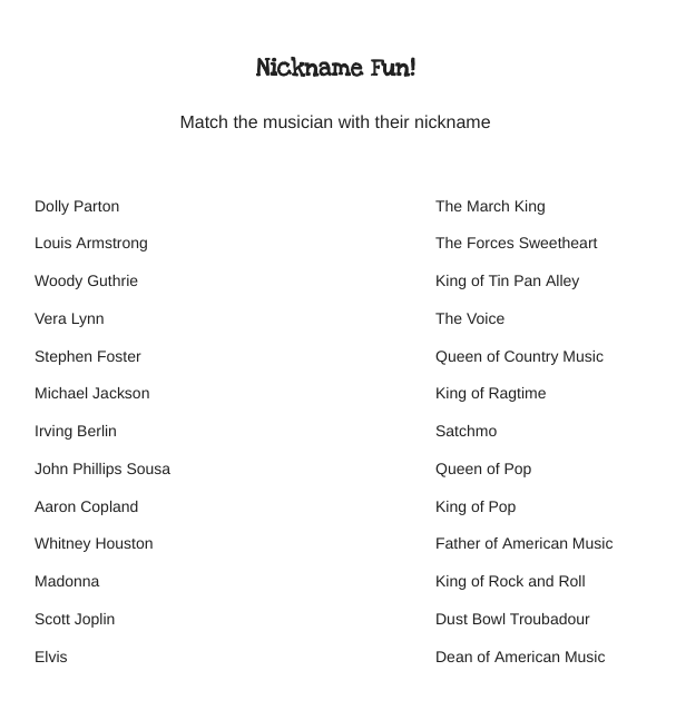 20th Century US History Music Curriculum Daily Lesson Plans 33 Weeks!