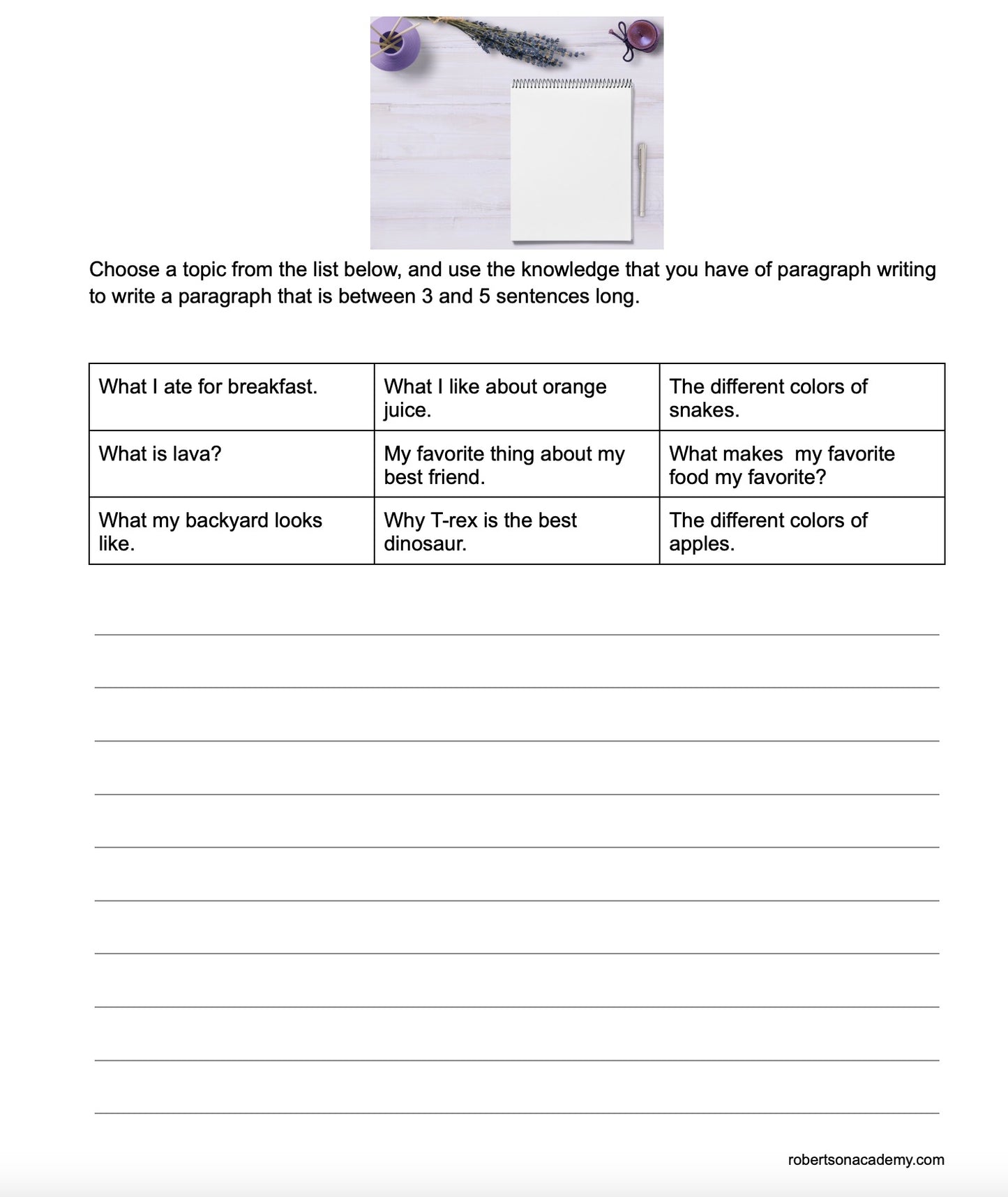 Paragraph Writing