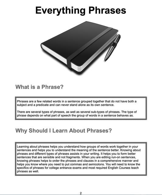 Everything Phrases for High School