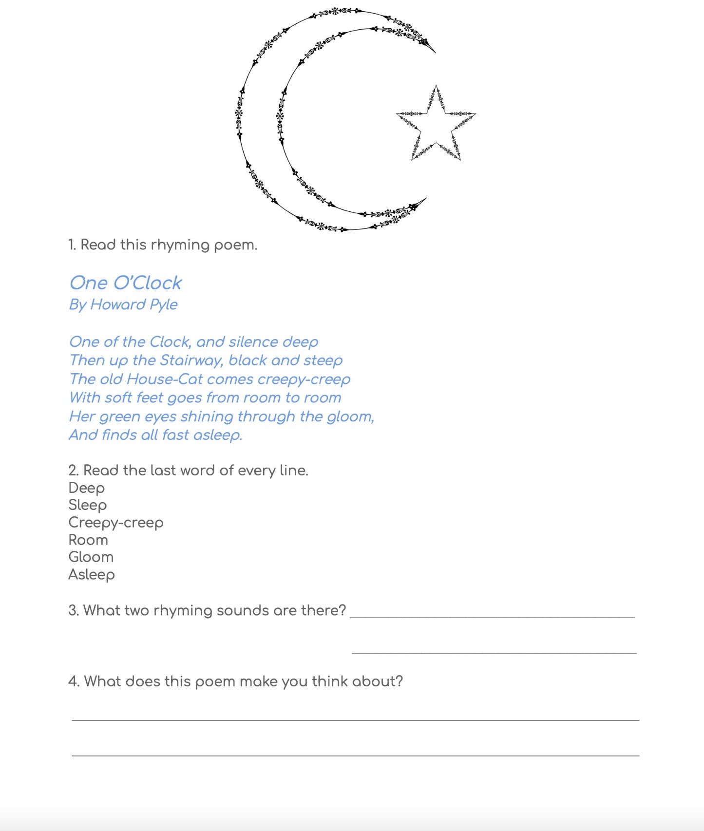 Elementary Poetry Writing