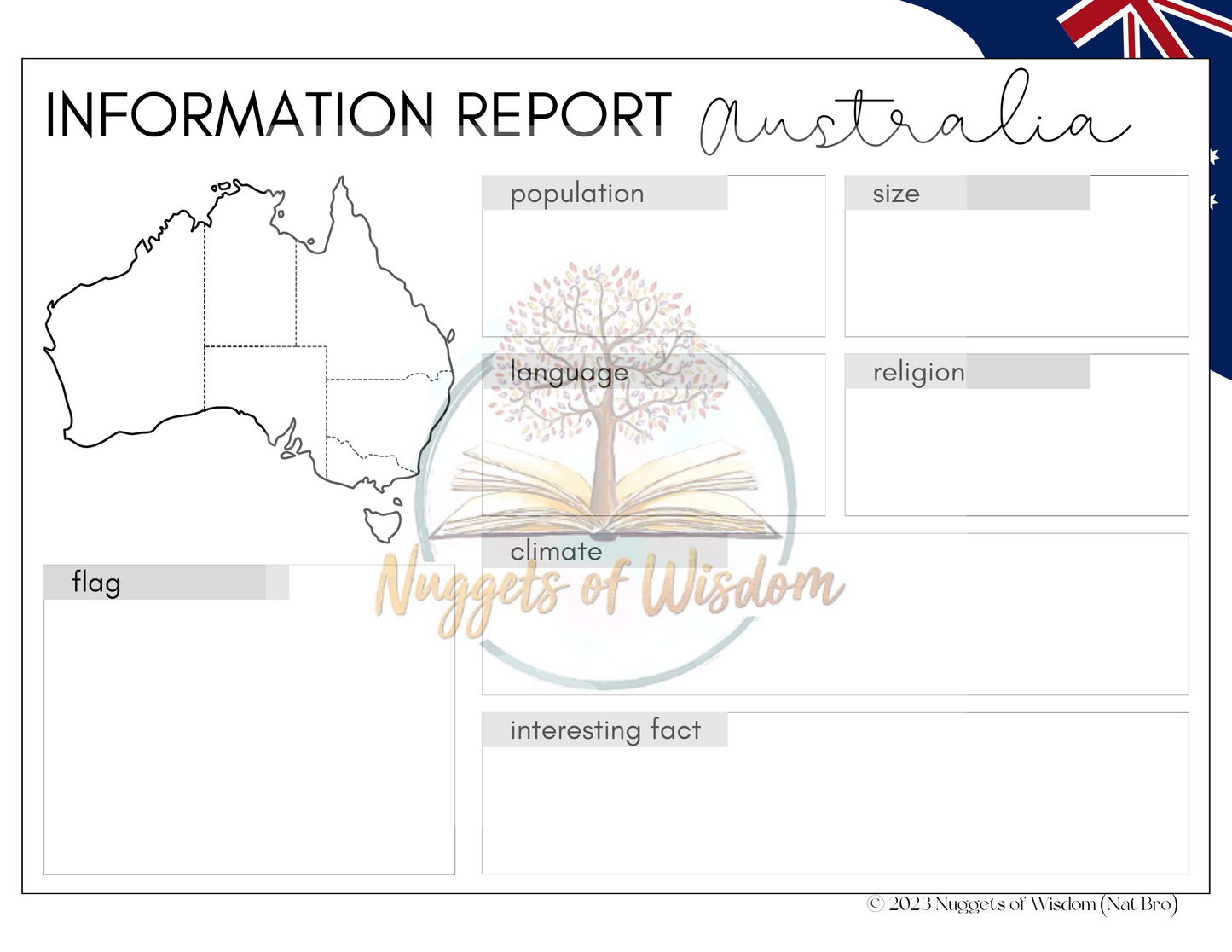 Australia Research Workbook
