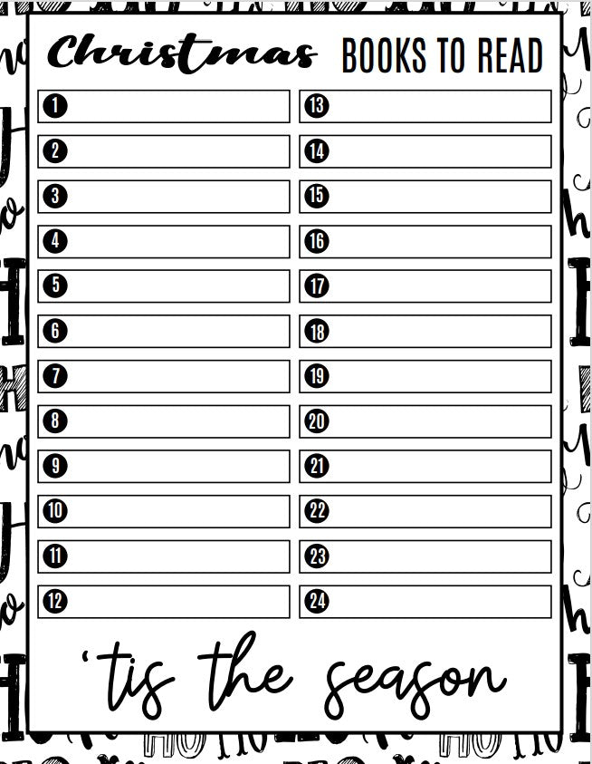Black and White Christmas Planner
