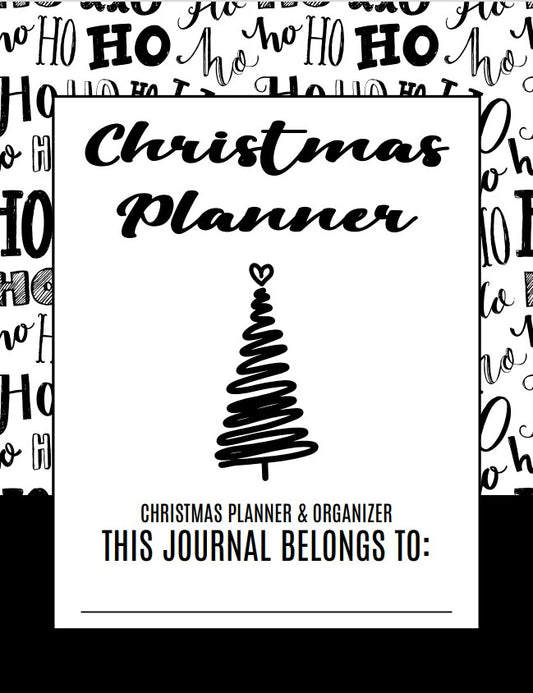 Black and White Christmas Planner