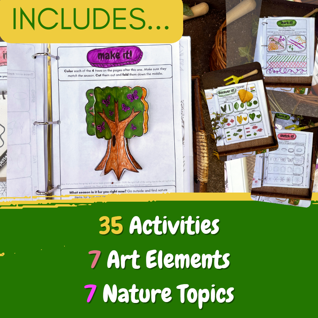 Nature Art Journal for Kids: Explore Art Elements and Plant Science Topics