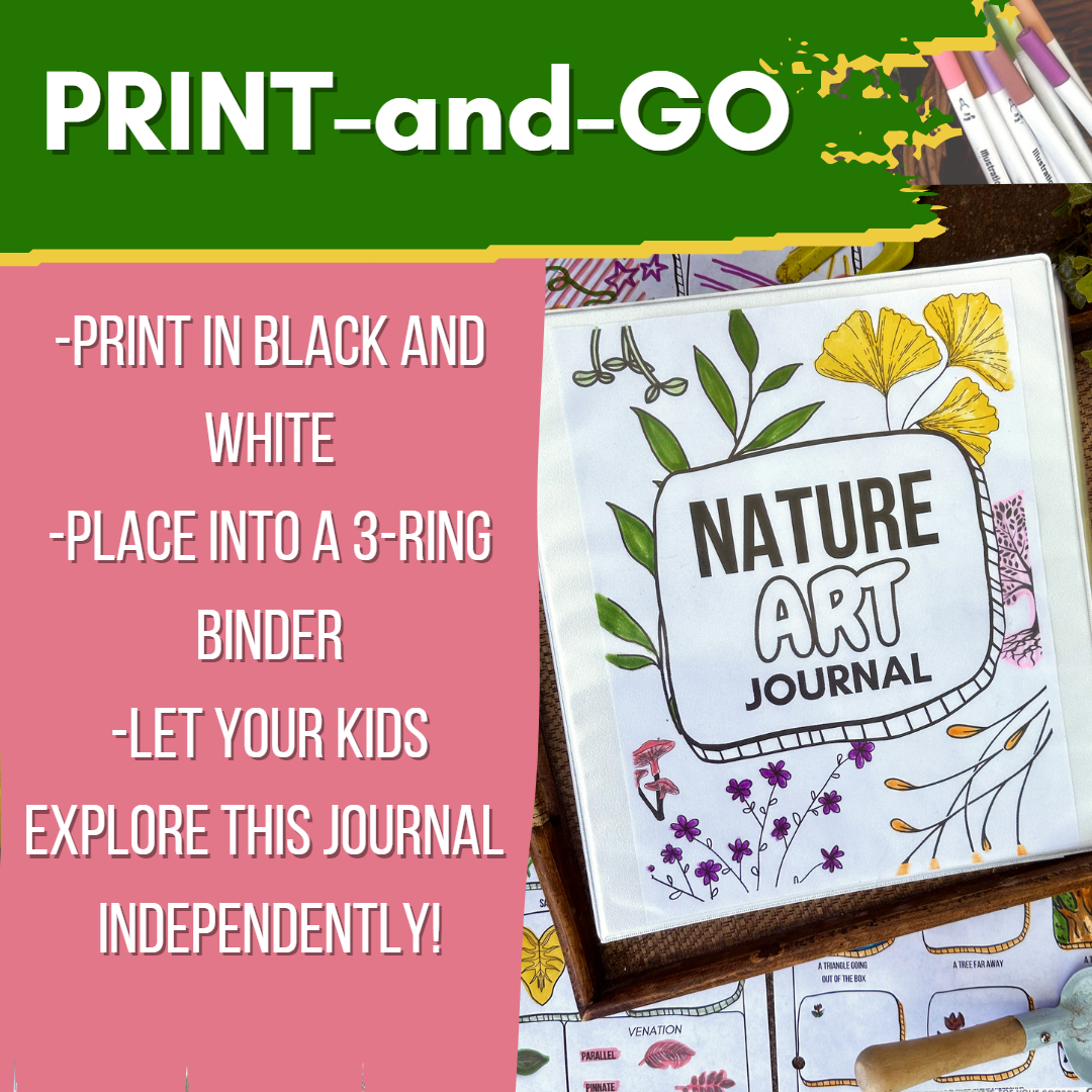 Nature Art Journal for Kids: Explore Art Elements and Plant Science Topics