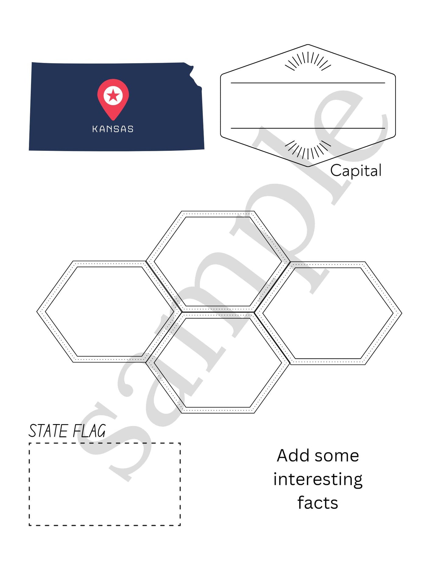 The 50 States Activity/Research Book