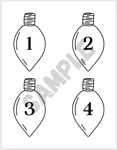 Countdown to Christmas Cut Out Activity