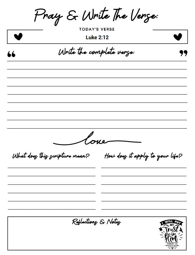 100 Page Bible Verse Devotional Study