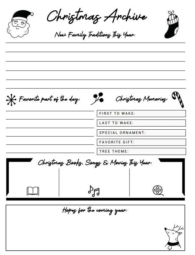 25 Year Christmas Memory Journal