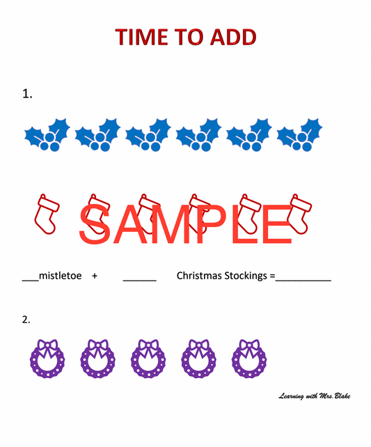Christmas Addition and Subtraction Within 12