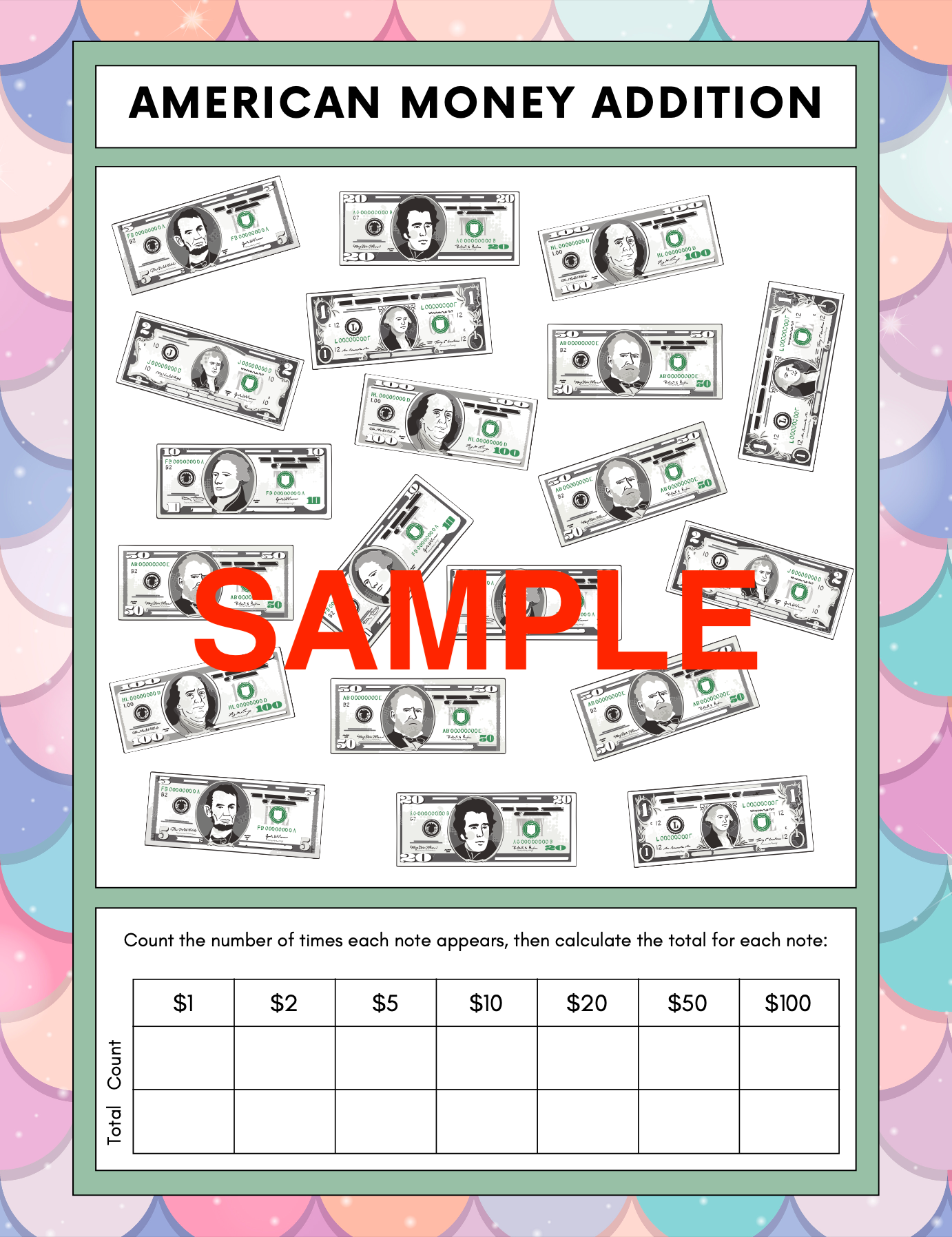 Mermaid Money Workbook! (10-pages)