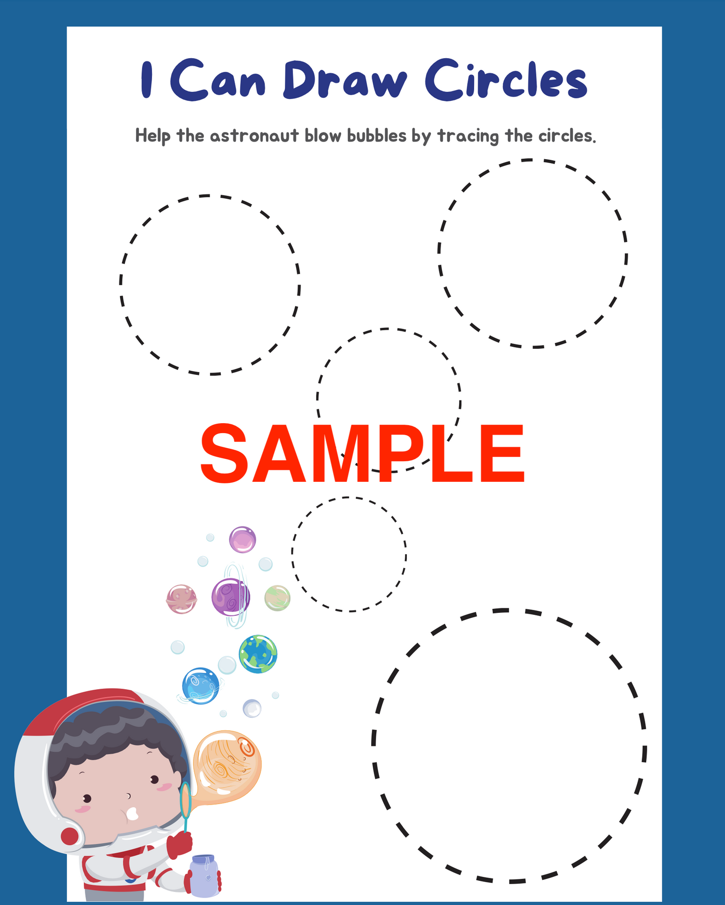 Kindergarten Outer Space Themed Workbook (121 Pages)