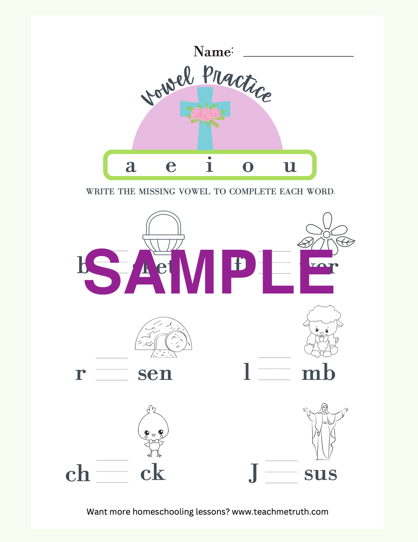 Easter Phonics Workbook | Resurrection Sunday Reading & Activities