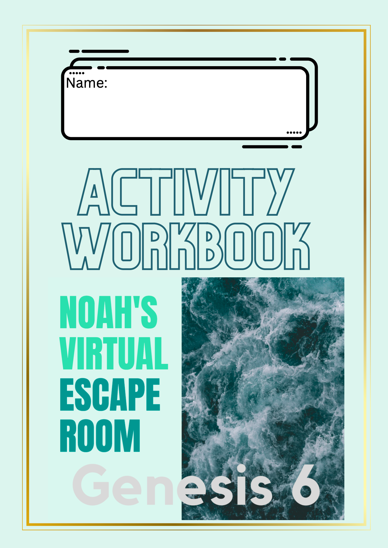 Noah's Ark Workbook Genesis 6