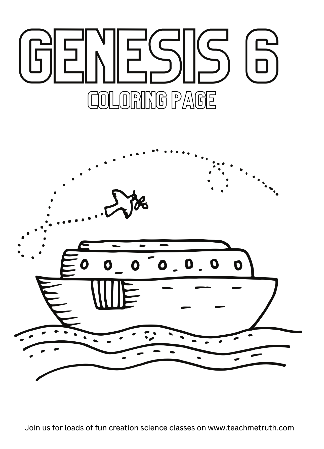 Noah's Ark Workbook Genesis 6