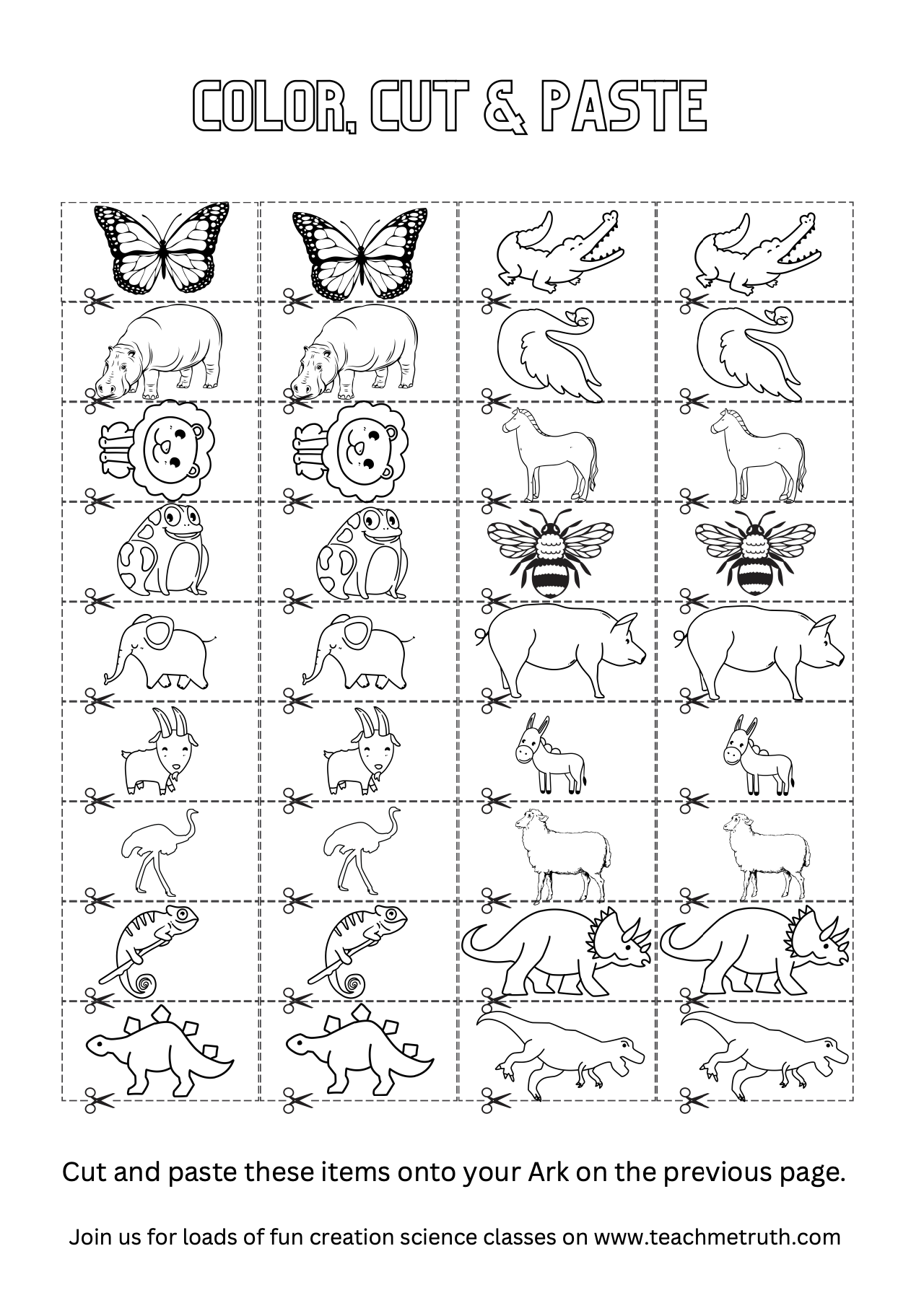 Noah's Ark Workbook Genesis 6