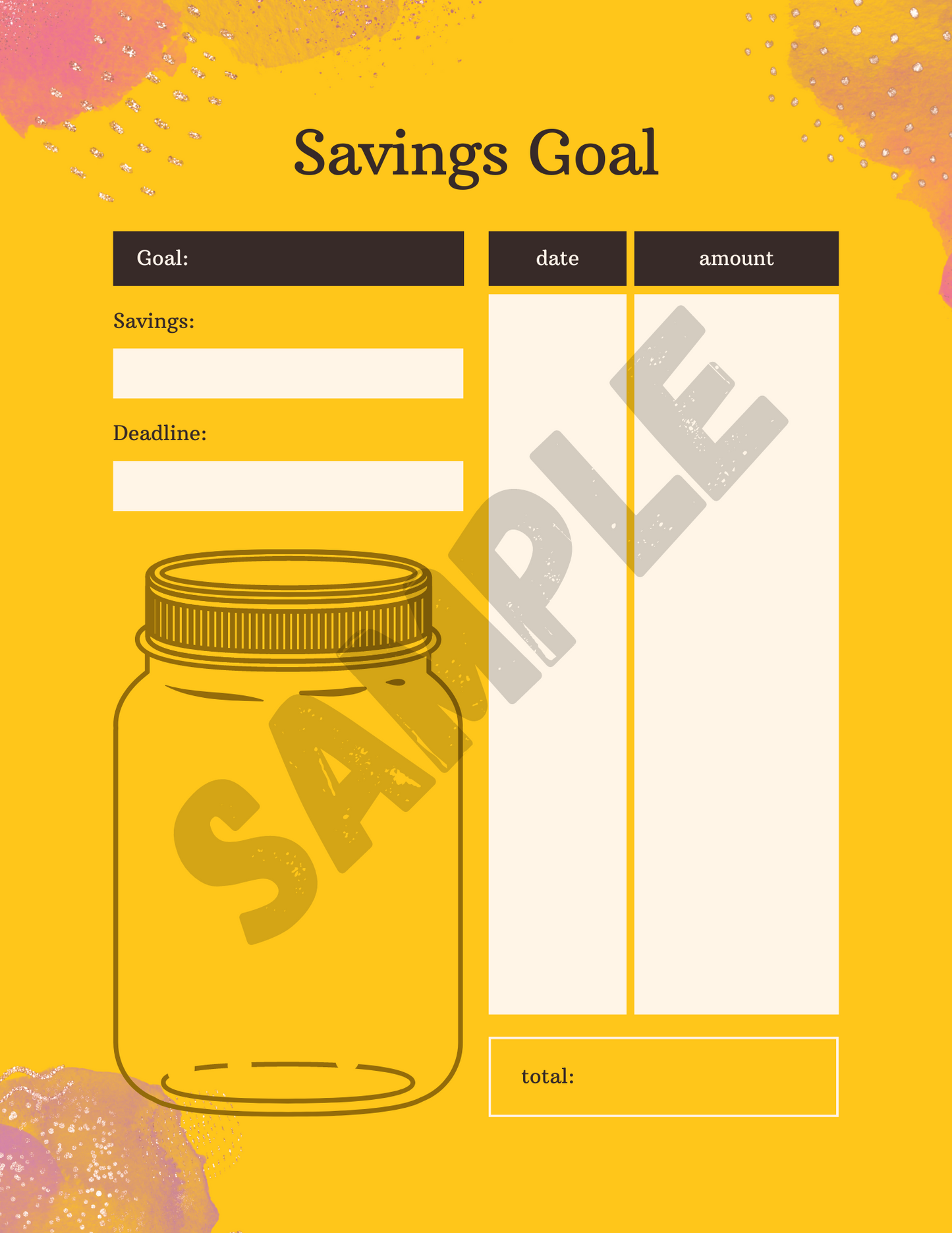 Yellow Budget Planner