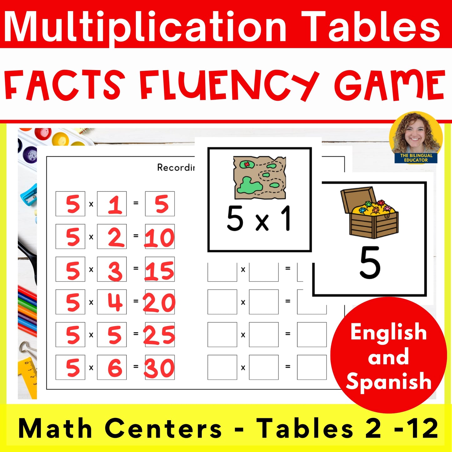 Multiplication Tables Matching Game