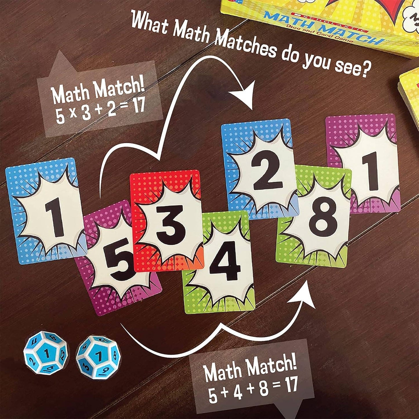 Scholastic Math Match Dice And Card Game