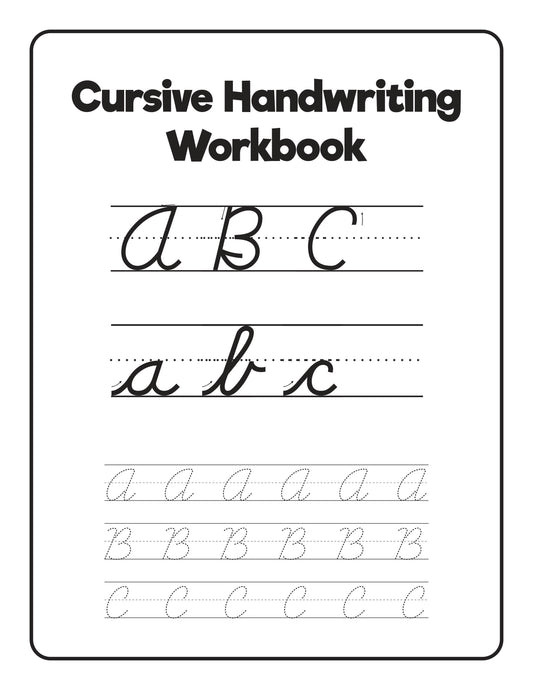 Cursive Handwriting Alphabet Practice Workbook