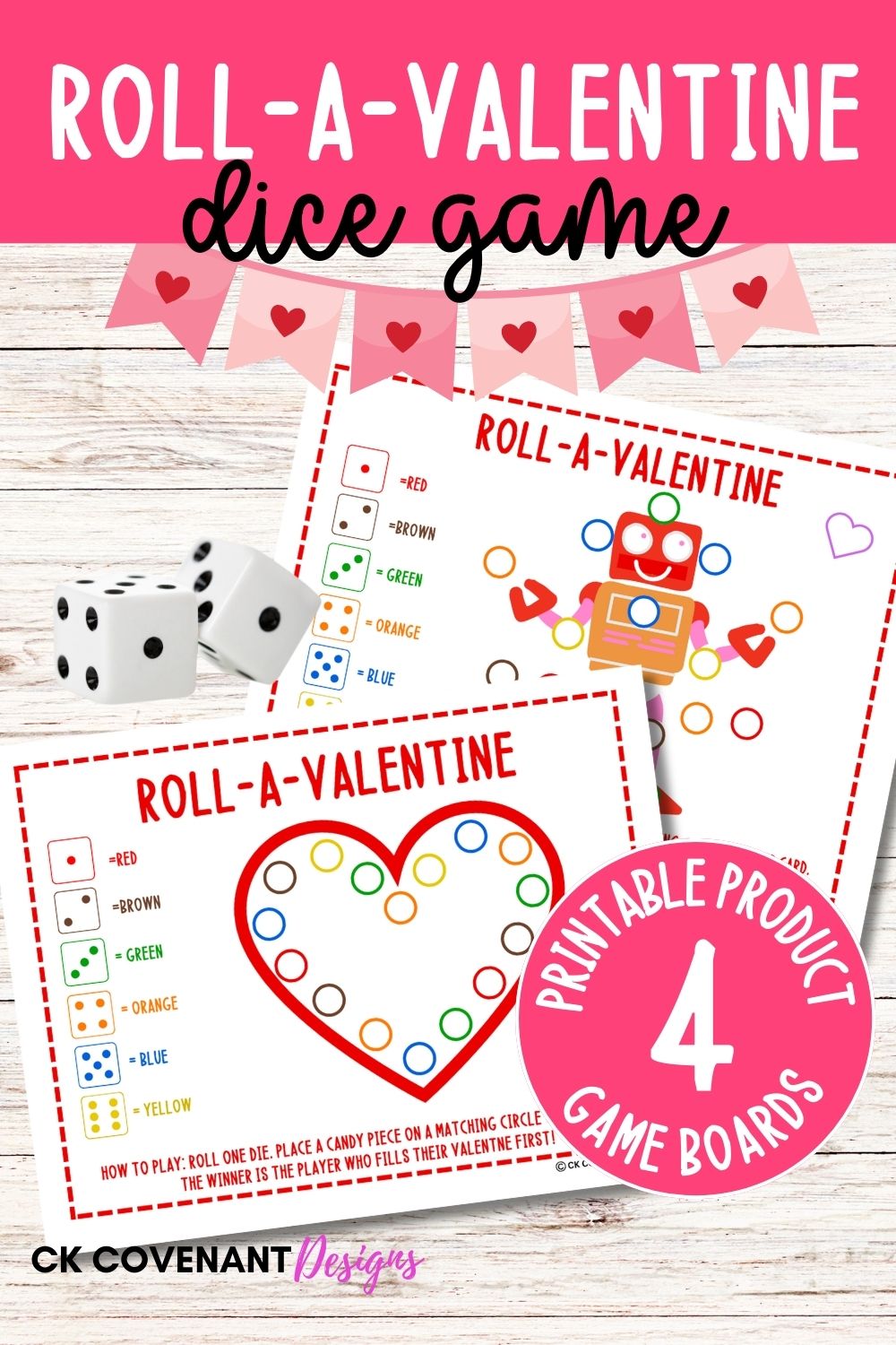 Roll-A-Valentine Game Set