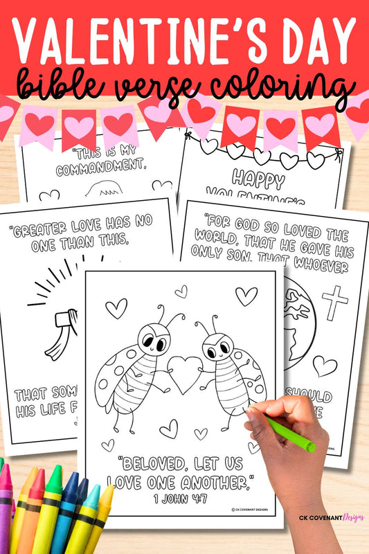 Valentine's Day Bible Verse Coloring Pages