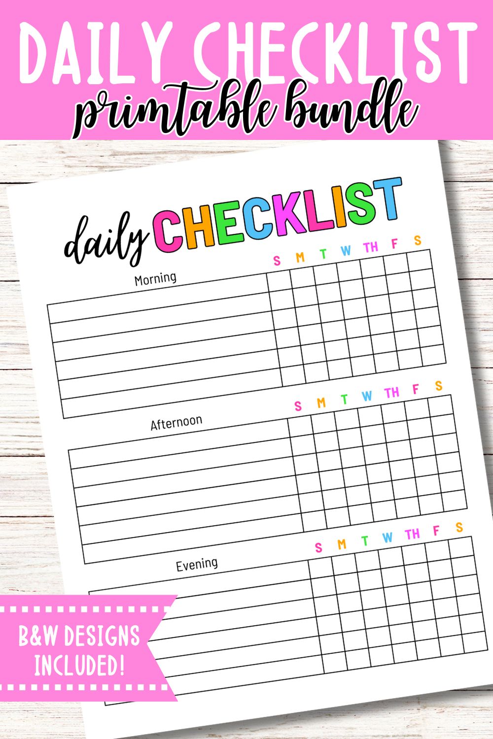 Daily Routine and Checklist Bundle