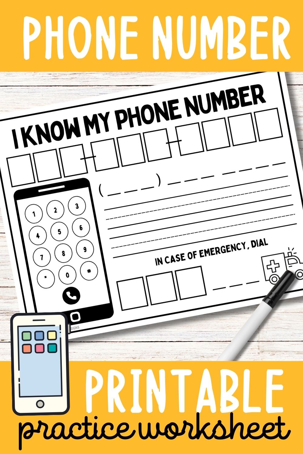 Phone Number Practice Worksheet