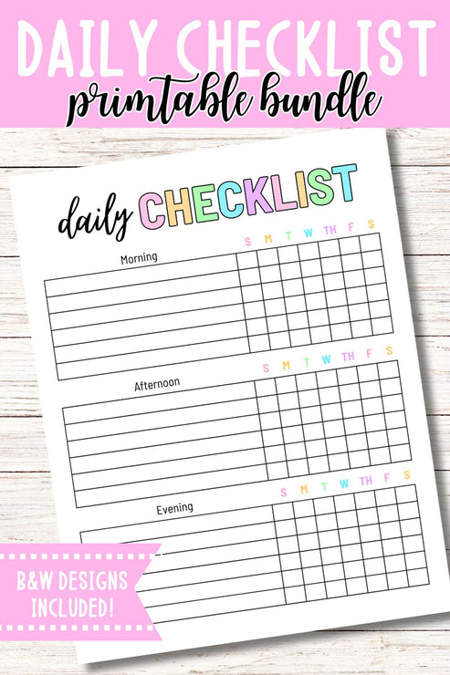 Daily Routine and Checklist Bundle - Pastel – Nuggets of Wisdom