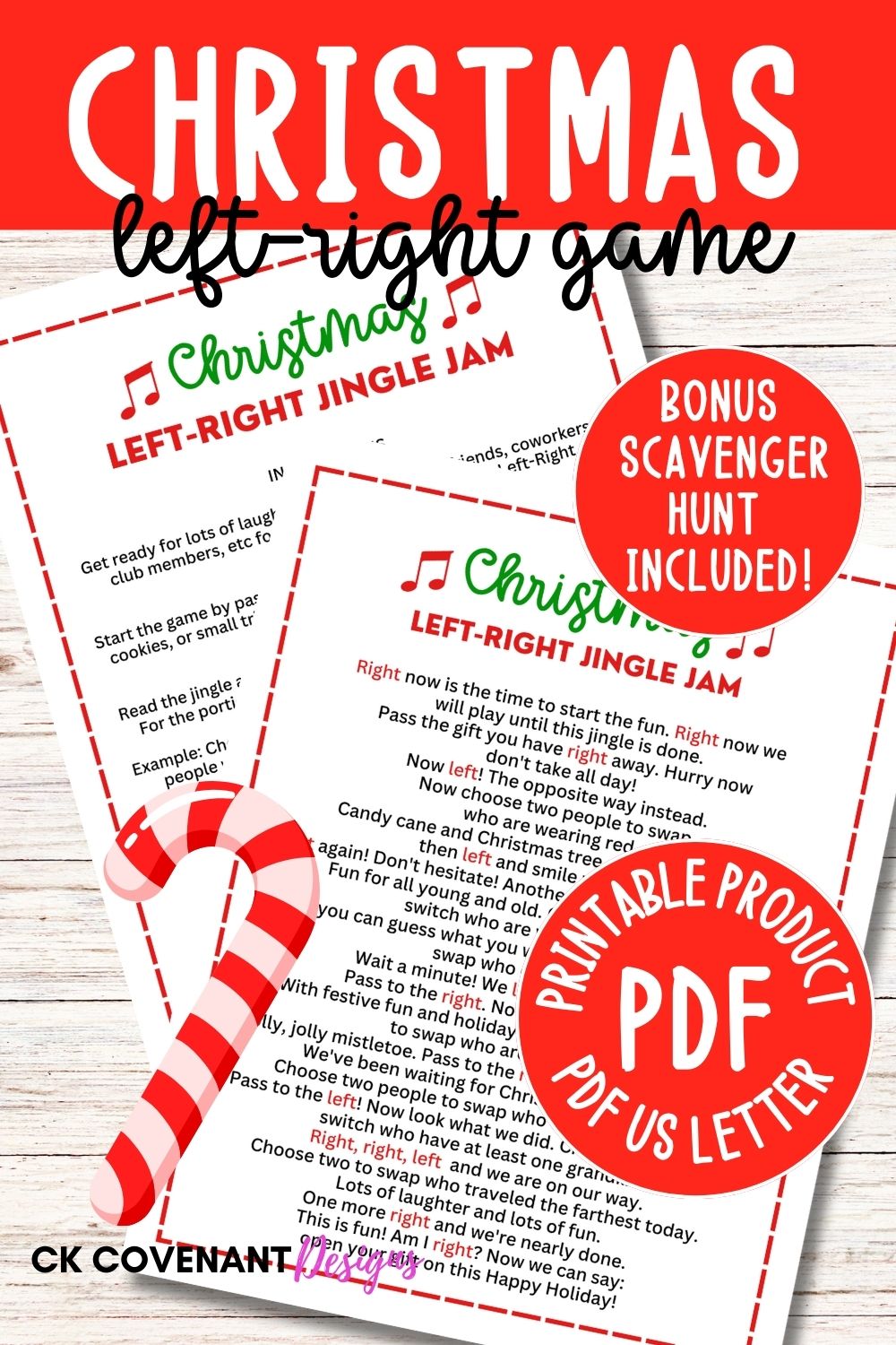 Christmas Left-Right Game