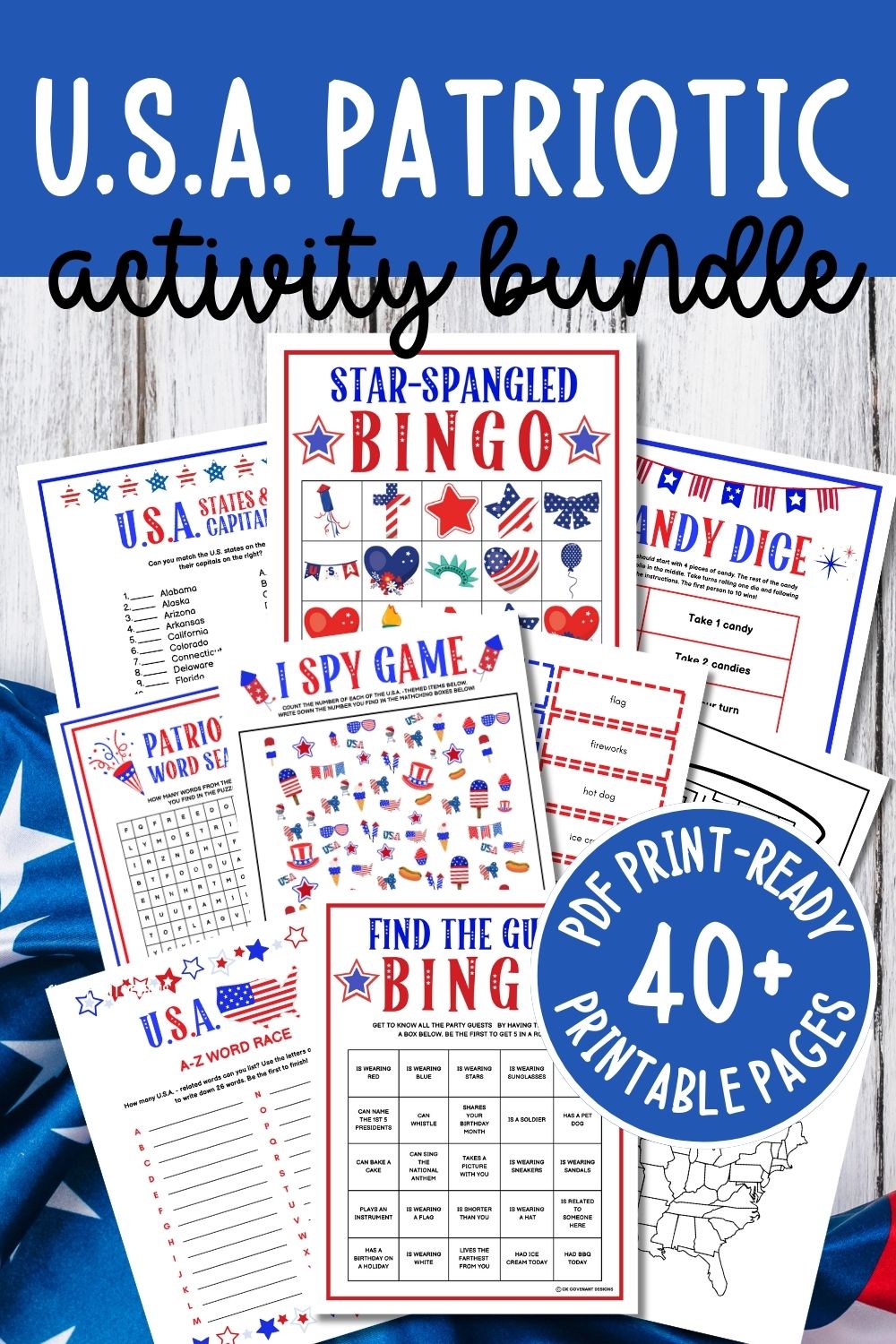 4th of July Patriotic Activity Bundle