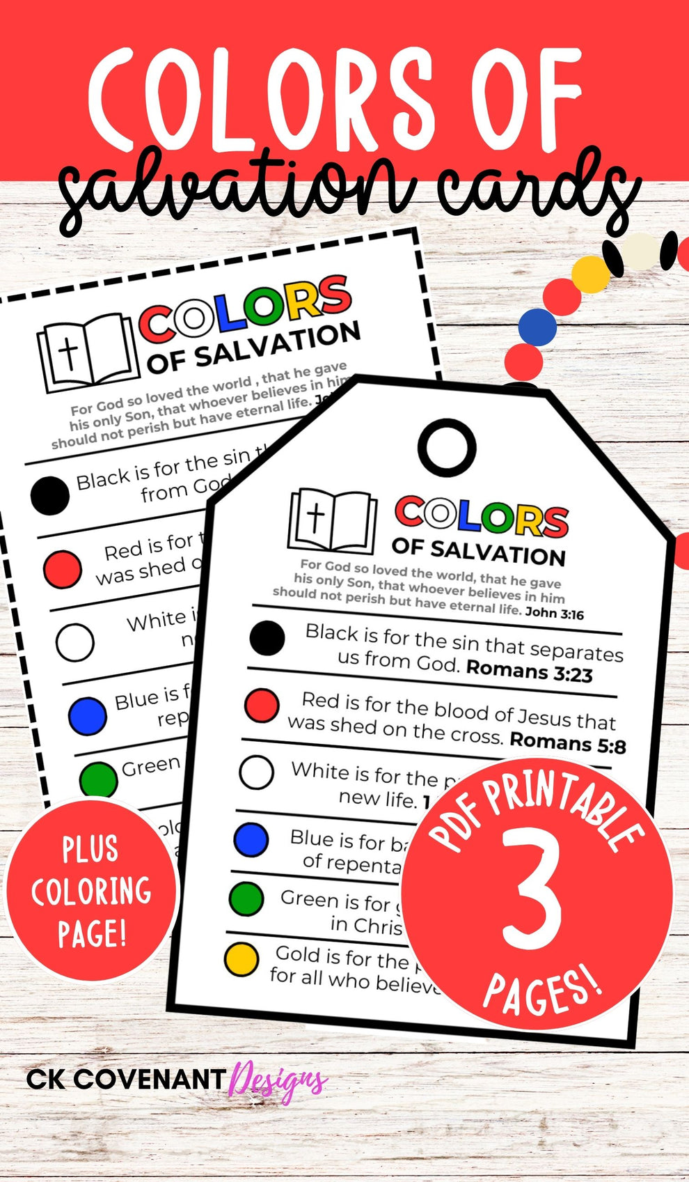“Colors of Salvation” Gospel Evangelism Bundle – Nuggets of Wisdom
