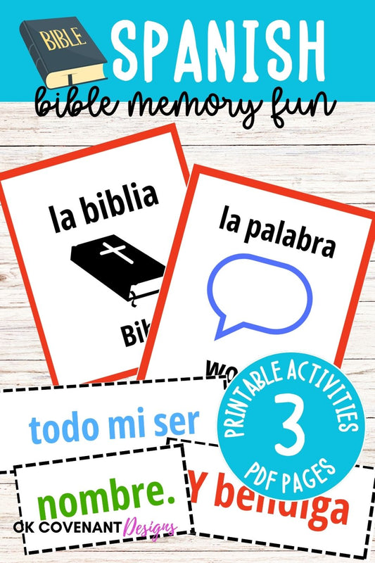 Spanish Bible Memory Fun Set -  Psalms 103:1