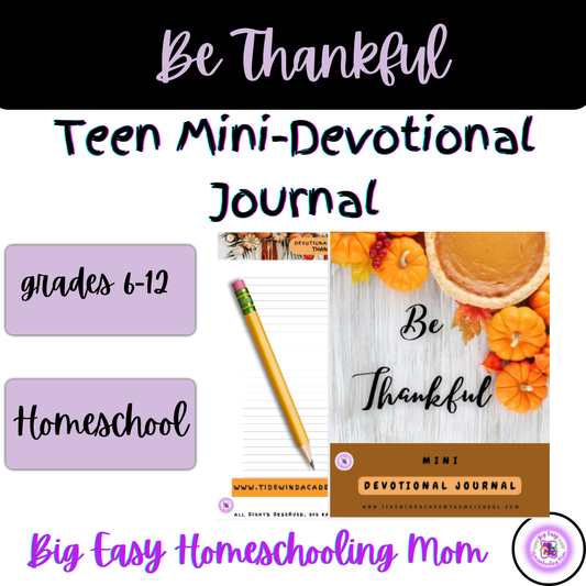 Be Thankful Teen Mini-Devotional Journal