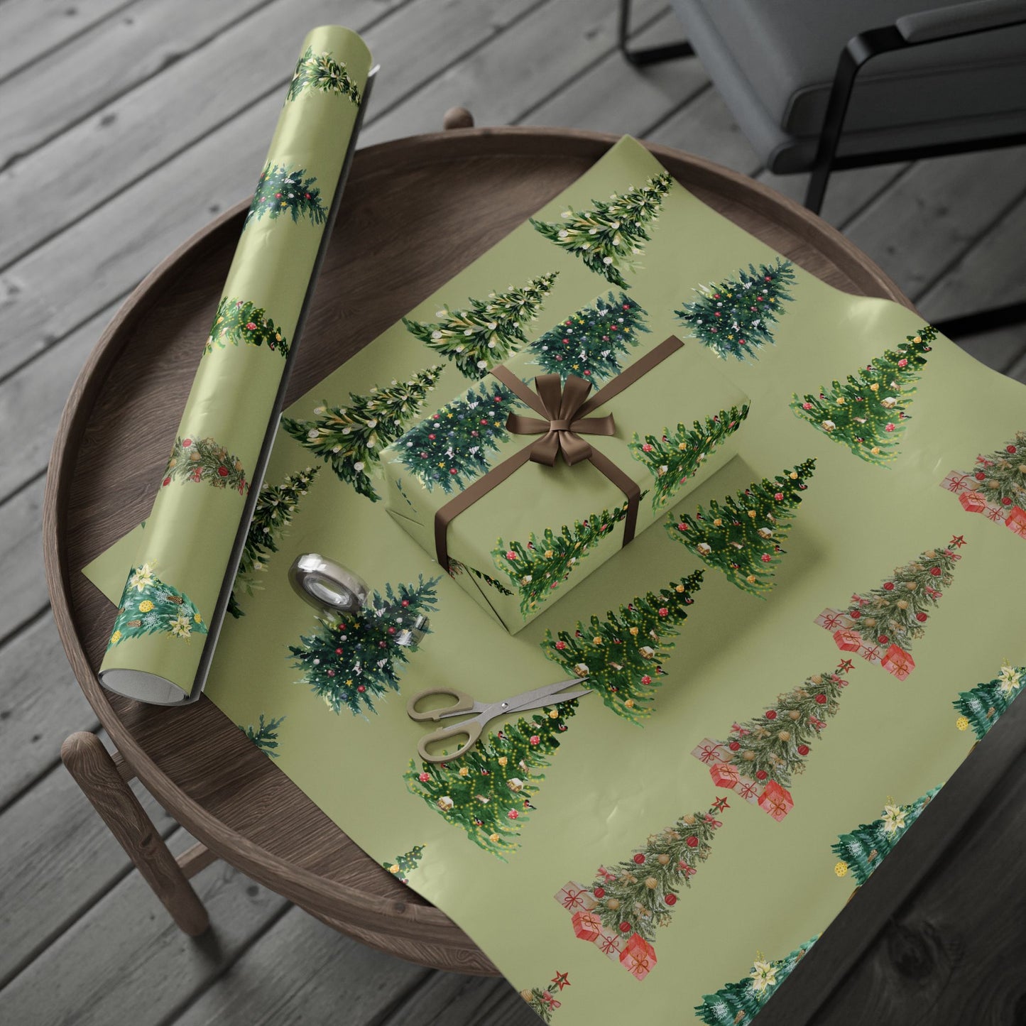 Christmas Trees Wrapping Paper