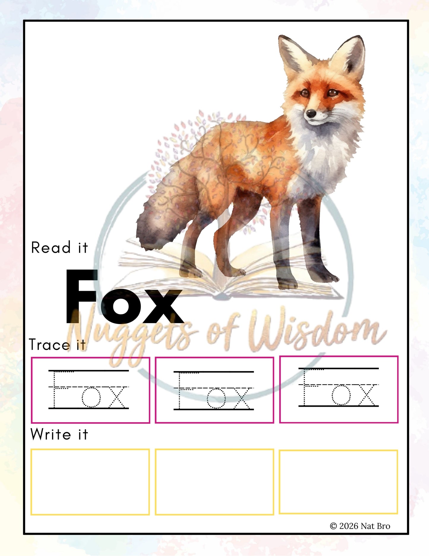 Animals: See It, Read It, Spell It, Trace It, Write It Digital Resource