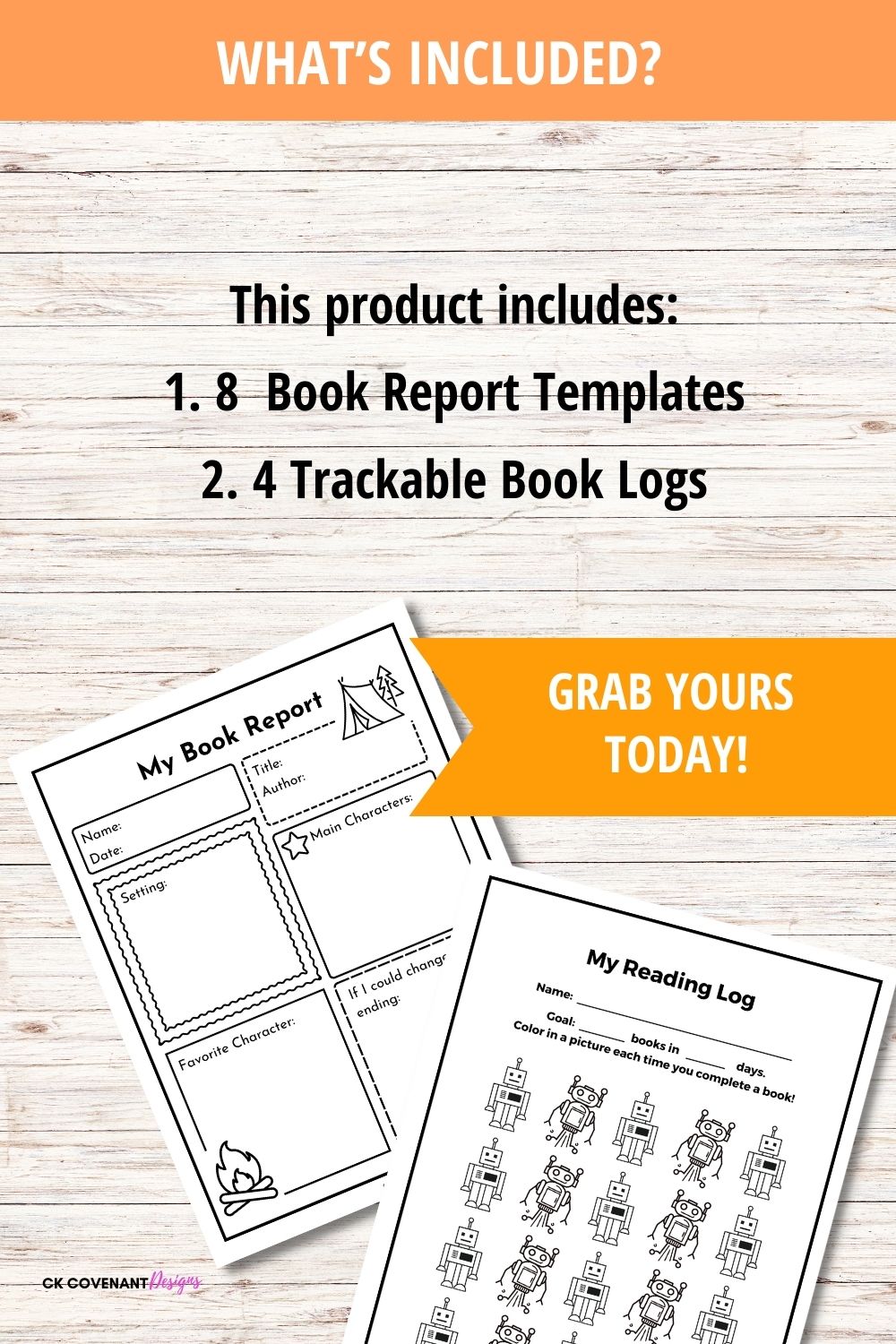 Book Report Templates Digital Download