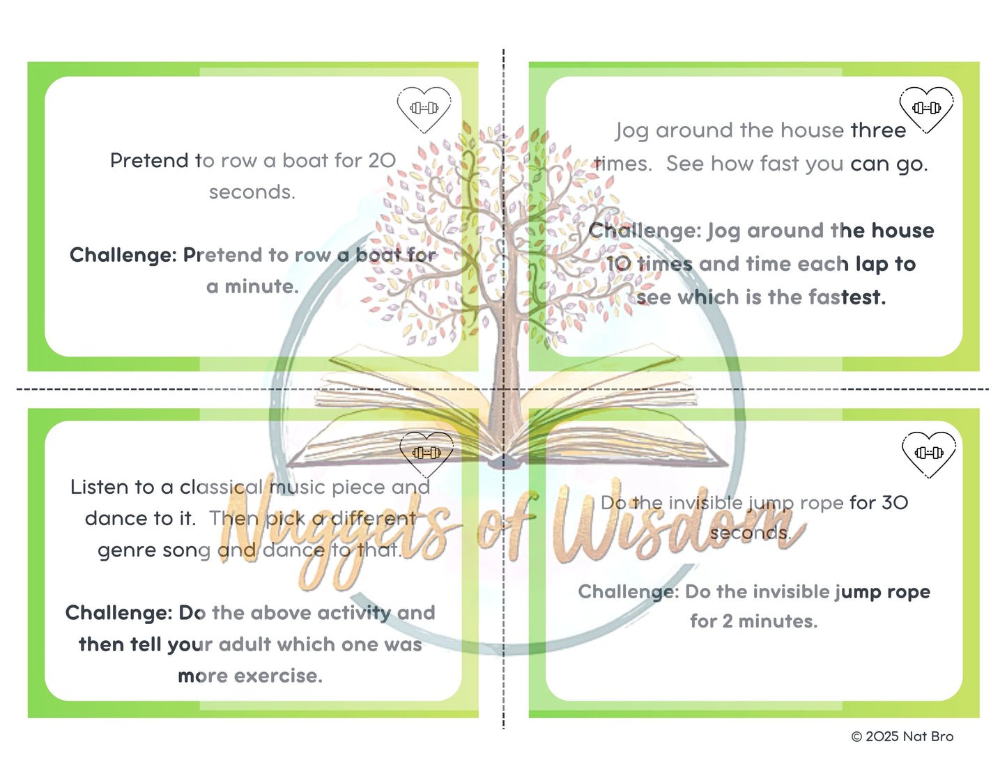 50 Physical Education Task Cards for Kids – Homeschool PE Activities, Movement Breaks & Indoor Fitness Games | With Challenge Levels for Advanced Movers