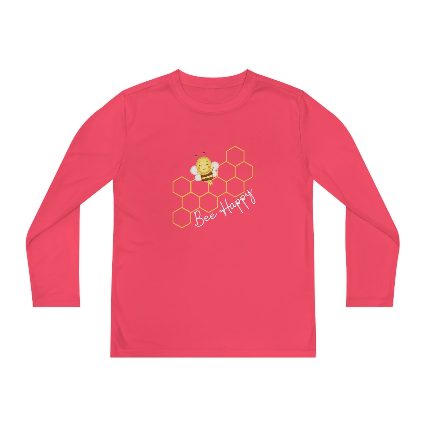 Bee Happy Youth Long Sleeve Competitor Tee