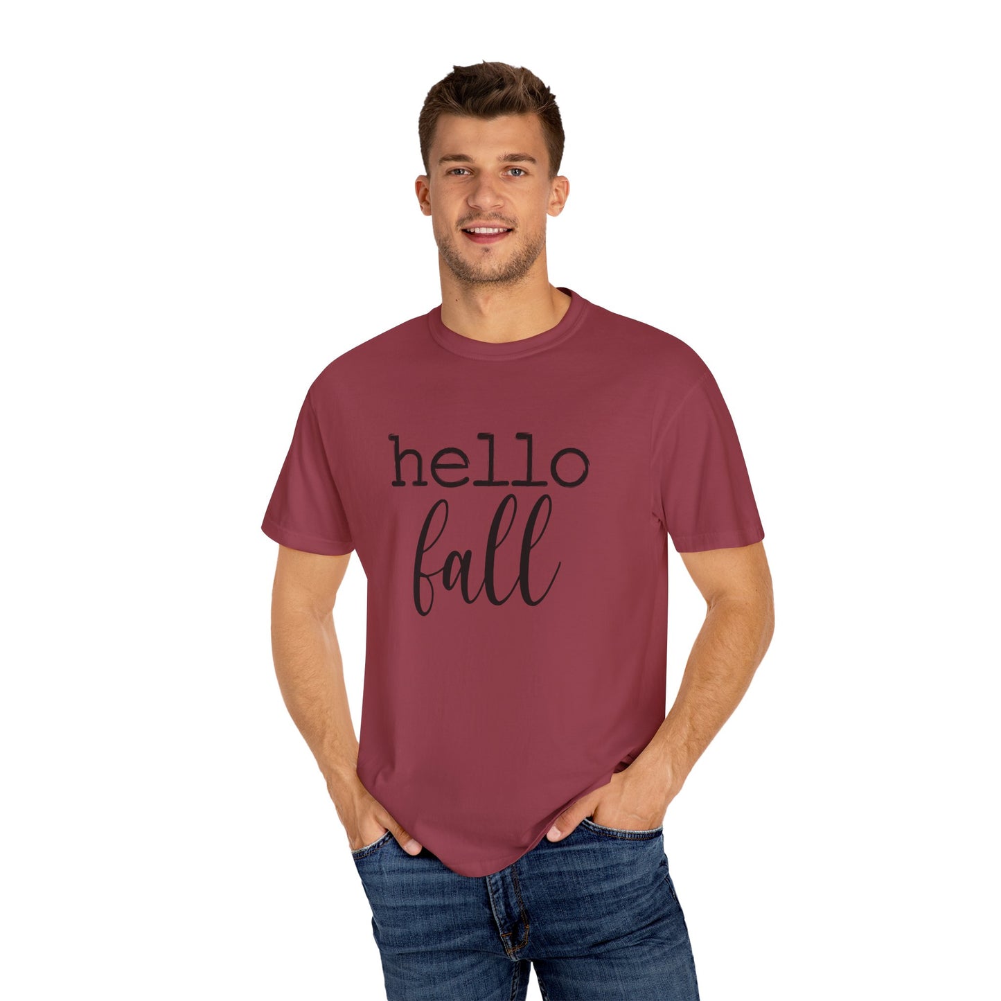 Hello Fall Unisex Garment-Dyed T-shirt