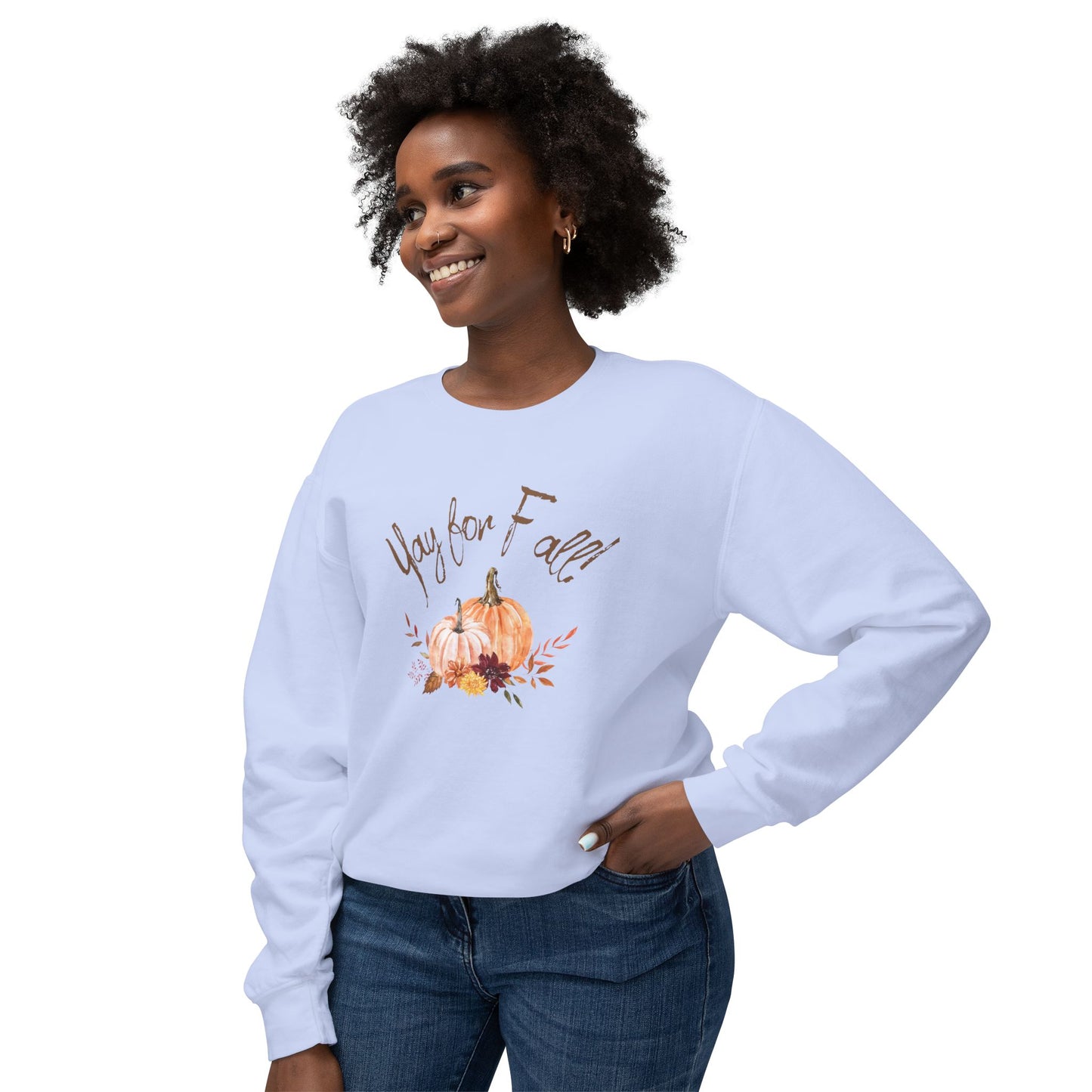 Yay for Fall! Unisex Lightweight Crewneck Sweatshirt