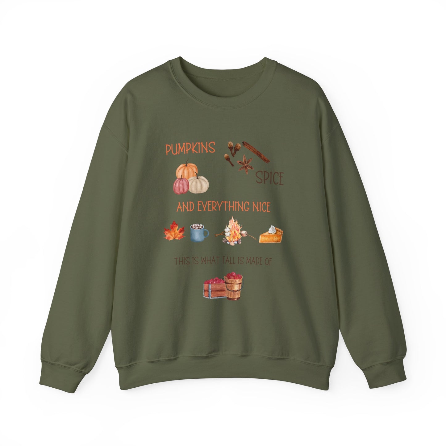 Pumpkin, Spice, and Everything Nice! Unisex Heavy Blend™ Crewneck Sweatshirt