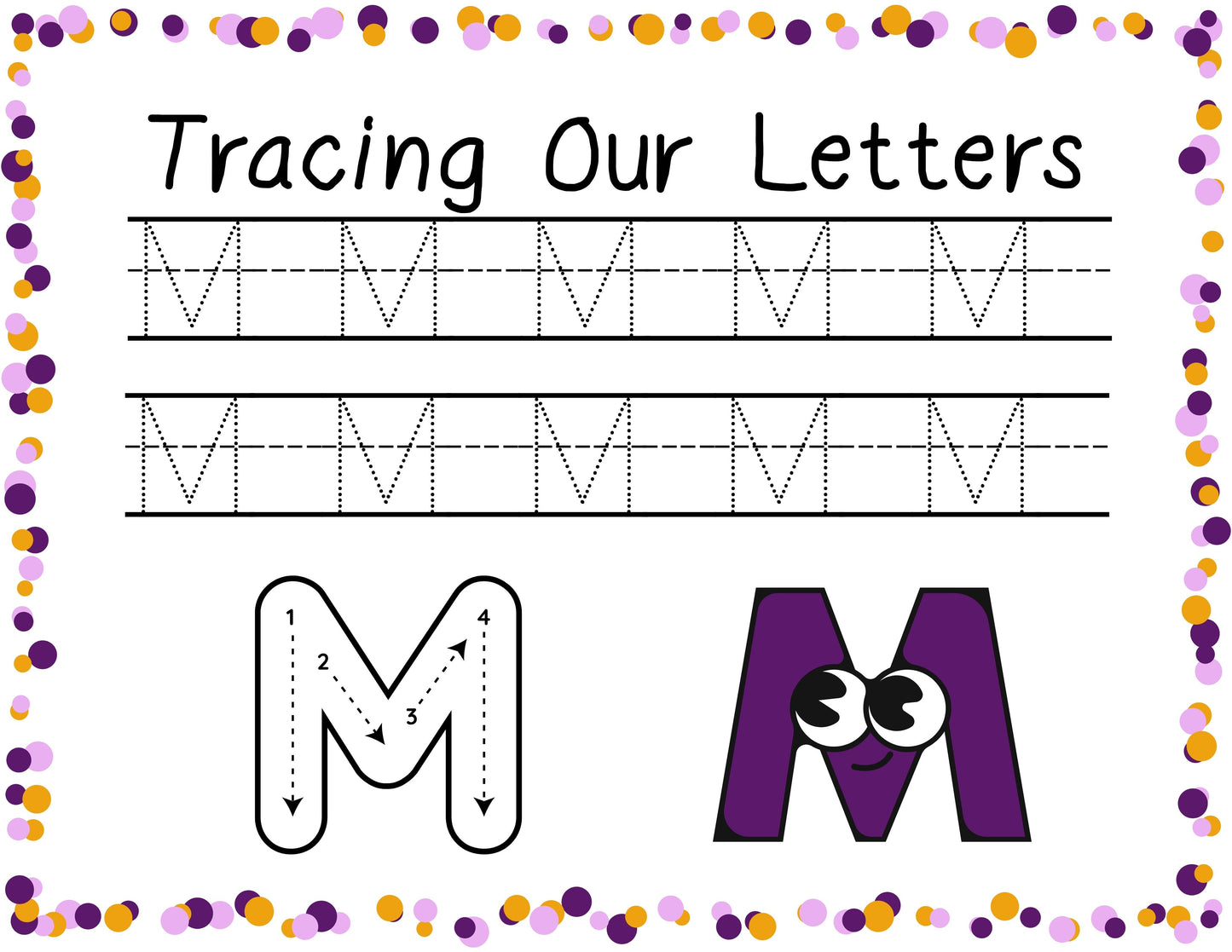 Uppercase Alphabet Letter Tracing Pages | A-Z Handwriting Practice